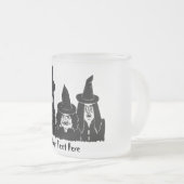 怖いおもしろい不気味なハロウィーン フロストグラスマグカップ (正面右)