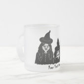 怖いおもしろい不気味なハロウィーン フロストグラスマグカップ (正面左)