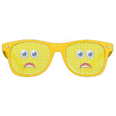 怖いおもしろい絵文字イエロー レトロサングラス (正面)