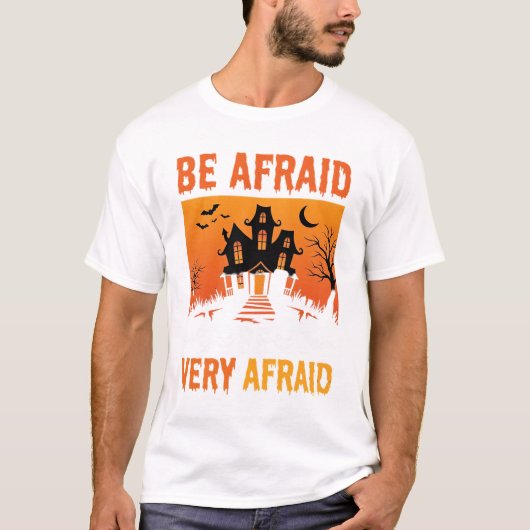 怖いお化け屋敷のハロウィン Tシャツ (正面)