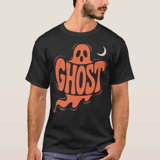 怖いお化け ハッピーハロウィン Tシャツ (正面)