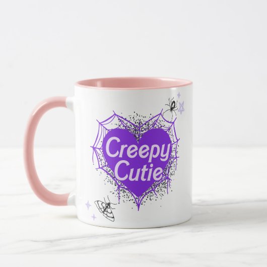 怖いかわいこちゃん – かわいい不気味ゴシック女の子らしコーヒーマグ マグカップ (左)