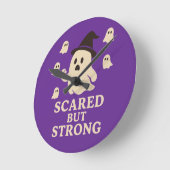 怖いが強い ラウンド壁時計 (傾斜)