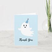 怖いけどかわいいおばけ ハロウィン1歳誕生日 サンキューカード (正面)