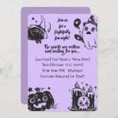 怖いけど来てね… ハロウィン子供 招待状 (正面/裏面)