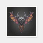 怖いこうもりインクスケッチ、 スタンダードカクテルナプキン (正面)