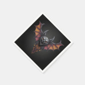 怖いこうもりインクスケッチ、 スタンダードカクテルナプキン (角)