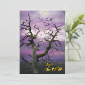 怖いこうもりツリーハローウィンパーティ招待状 招待状 (スタンド正面)