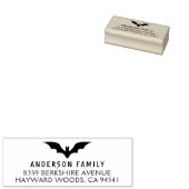 怖いこうもりハロウィンファミリー差出人住所 ラバースタンプ (押印)