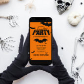 怖いこうもりハローウィンパーティ 招待状