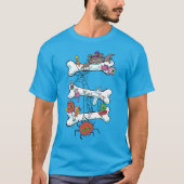 怖いのに楽しい骨 Tシャツ (正面)