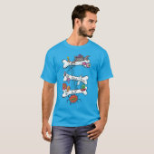怖いのに楽しい骨 Tシャツ (正面フル)