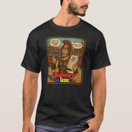 怖いもの知らずの剣闘士も怖がる 税金面白ローマ兵士グラフィ Tシャツ