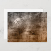 怖いアンティーク見る鳥と書ハロウィーン シーズンポストカード (正面/裏面)