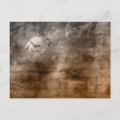 怖いアンティーク見る鳥と書ハロウィーン シーズンポストカード (正面)