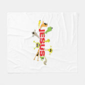 怖いイエス フリースブランケット (正面(横))