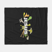 怖いイエス フリースブランケット (正面(横))