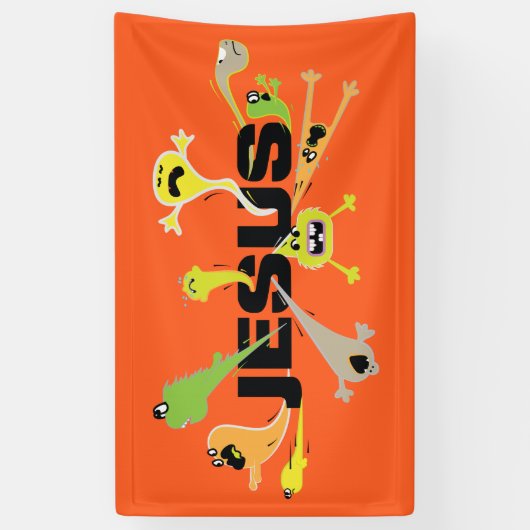 怖いイエス 横断幕 (縦)