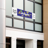 怖いイエス 横断幕 (ビルの外側)