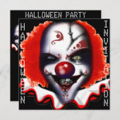 怖いイーブルクローンミーム ハロウィンパーティーの招待状 招待状 (正面/裏面)