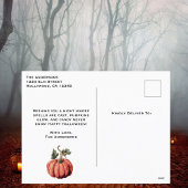 怖いウィッチ幽霊のよく出るハウスフォレストハロウィーンフォト シーズンポストカード