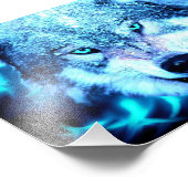 怖いオオカミ フォトプリント            (角)