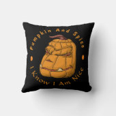 怖いオレンジハロウィーンカボチャ不気味おもしろい クッション (裏面)