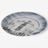 怖いカカシハローウィンパーティ ペーパープレート (アングル)