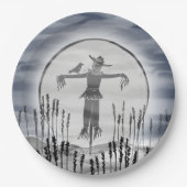 怖いカカシハローウィンパーティ ペーパープレート (正面)