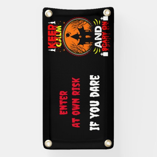 怖いカスタマイズ可能なハロウィーンをテーマにしたバナー 横断幕 (縦)