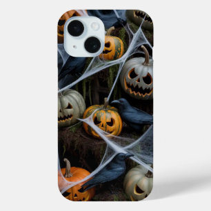 怖いカボチャくもの巣ハロウィーンiPhone / iPadケース iPhone 15ケース