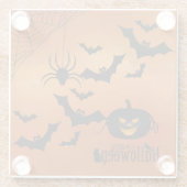 怖いカボチャとこうもり ガラスコースター (裏面)
