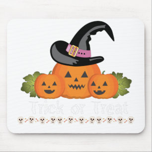 怖いカボチャのハロウィンアート   不気味おもしろい マウスパッド