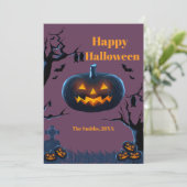 怖いカボチャのハロウィンカード (スタンド正面)