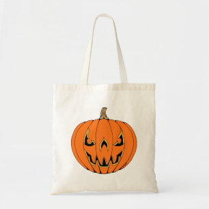 怖いカボチャのハロウィンデザイン トートバッグ