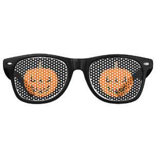 怖いカボチャのハロウィンデザイン レトロサングラス