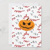 怖いカボチャのバルーンモンスターハローウィンパーティ 招待状 (裏面)