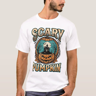 怖いカボチャのホーンテッドヴィンテージ・ハロウィン_1 Tシャツ