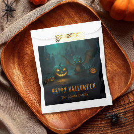 怖いカボチャの名前のかわいいハロウィーンドラゴン フェイバーバッグ