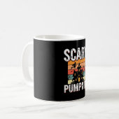 怖いカボチャの幽霊屋敷のハロウィンデザイン_1 コーヒーマグカップ (正面左)