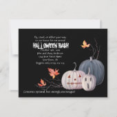 怖いカボチャの葉 ハロウィンパーティーの招待状 招待状 (正面)
