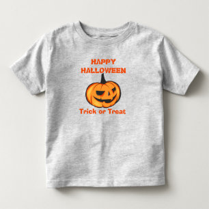 怖いカボチャハッピーハローウィン トドラーTシャツ