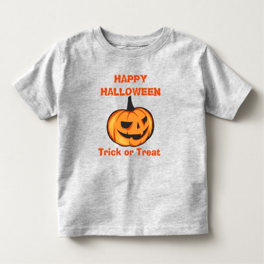 怖いカボチャハッピーハローウィン トドラーTシャツ (正面)
