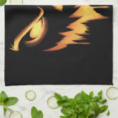 怖いカボチャハロウィーンのカボチャのちょうちん顔ハロウィーン キッチンタオル (折り畳み)