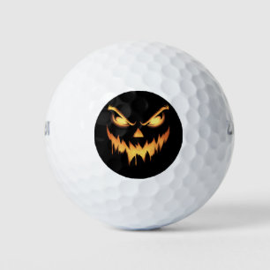 怖いカボチャハロウィーンのカボチャのちょうちん顔ハロウィーン ゴルフボール