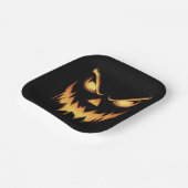 怖いカボチャハロウィーンのカボチャのちょうちん顔ハロウィーン ペーパープレート (傾斜あり)