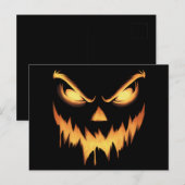怖いカボチャハロウィーンのカボチャのちょうちん顔ハロウィーン ポストカード (正面/裏面)
