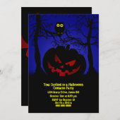 怖いカボチャハローウィンパーティ 招待状 (正面/裏面)