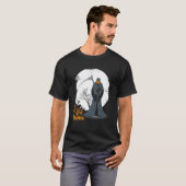 怖いカボチャ顔ジャックO'ランタン死神ハル Tシャツ (正面フル)