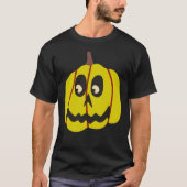 怖いカボチャ顔ハロウィーン Tシャツ (正面)